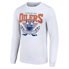 Edmonton Oilers Starter Team Logo Graphic Long Sleeve T-Shirt Discount