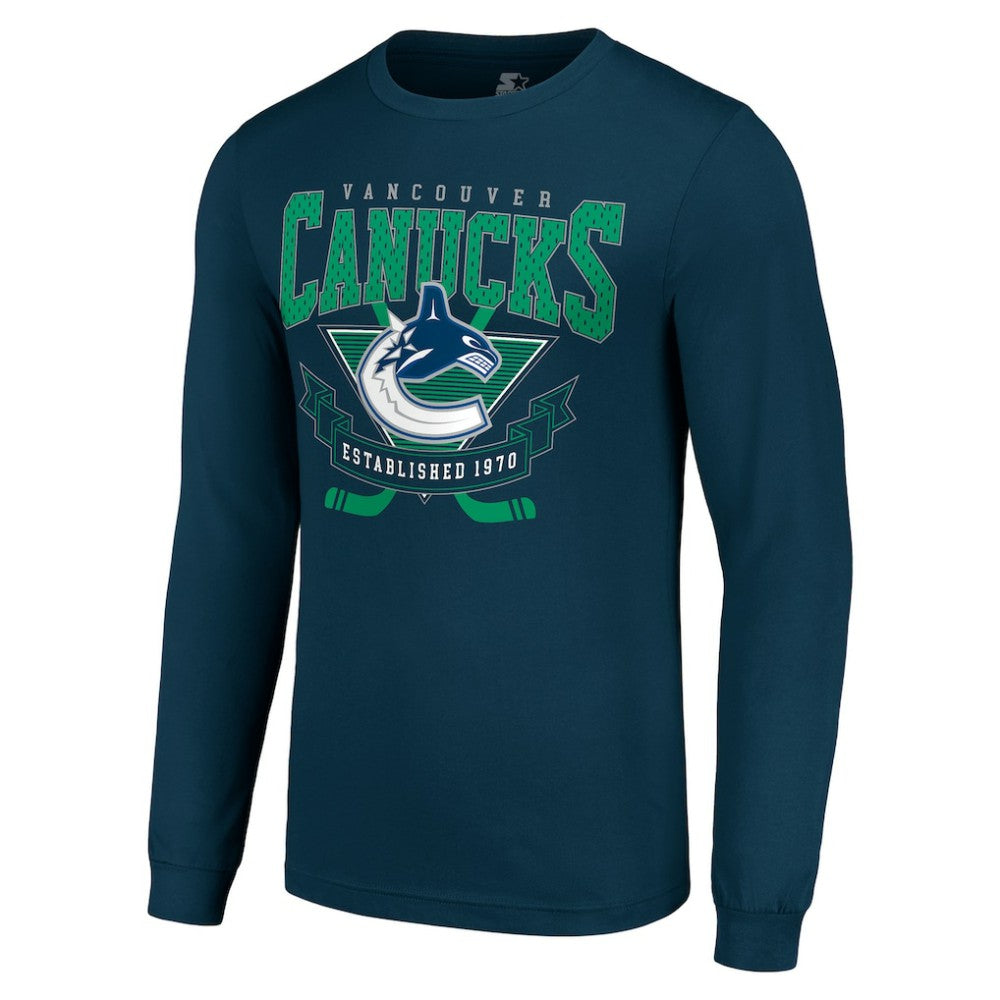 Vancouver Canucks Starter Team Logo Graphic Long Sleeve T-Shirt Discount