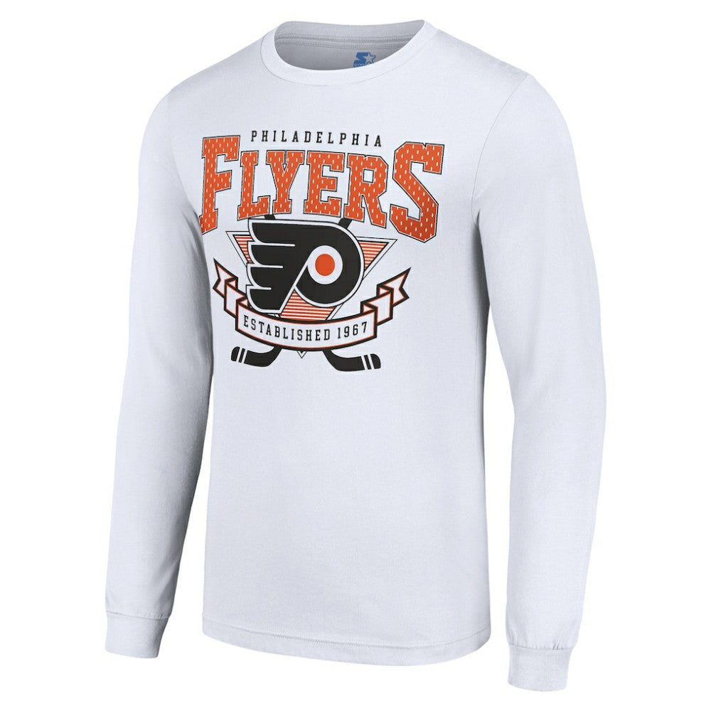 Philadelphia Flyers Starter Team Logo Graphic Long Sleeve T-Shirt For Sale