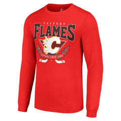 Calgary Flames Starter Team Logo Graphic Long Sleeve T-Shirt Outlet