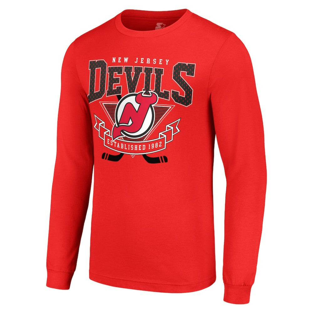 New Jersey Devils Starter Team Logo Graphic Long Sleeve T-Shirt Outlet