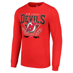New Jersey Devils Starter Team Logo Graphic Long Sleeve T-Shirt Outlet