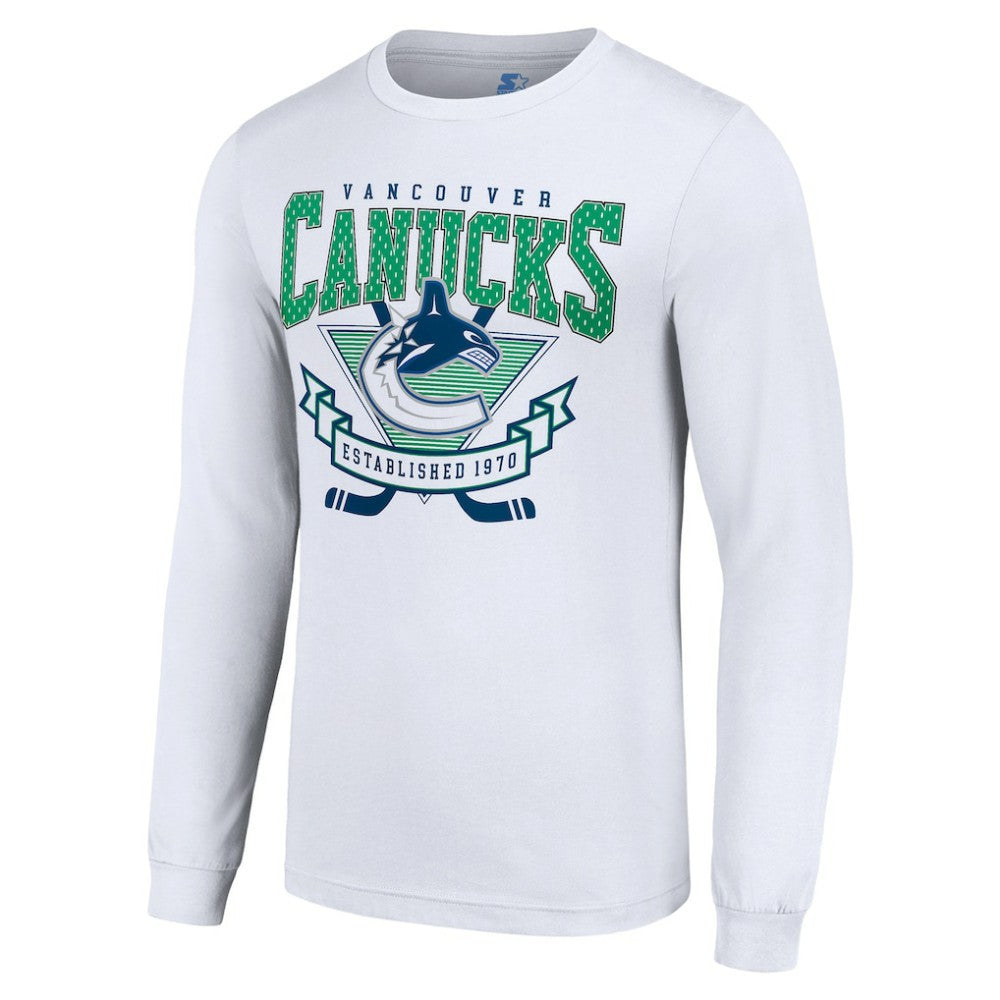 Vancouver Canucks Starter Team Logo Graphic Long Sleeve T-Shirt Outlet