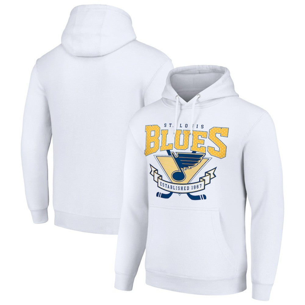 St. Louis Blues Starter Team Logo Graphic Fleece Tri-Blend Pullover Hoodie Online