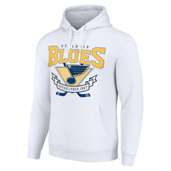 St. Louis Blues Starter Team Logo Graphic Fleece Tri-Blend Pullover Hoodie Online
