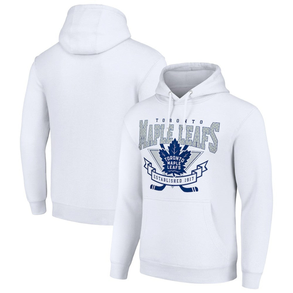 Toronto Maple Leafs Starter Team Logo Graphic Fleece Tri-Blend Pullover Hoodie Discount