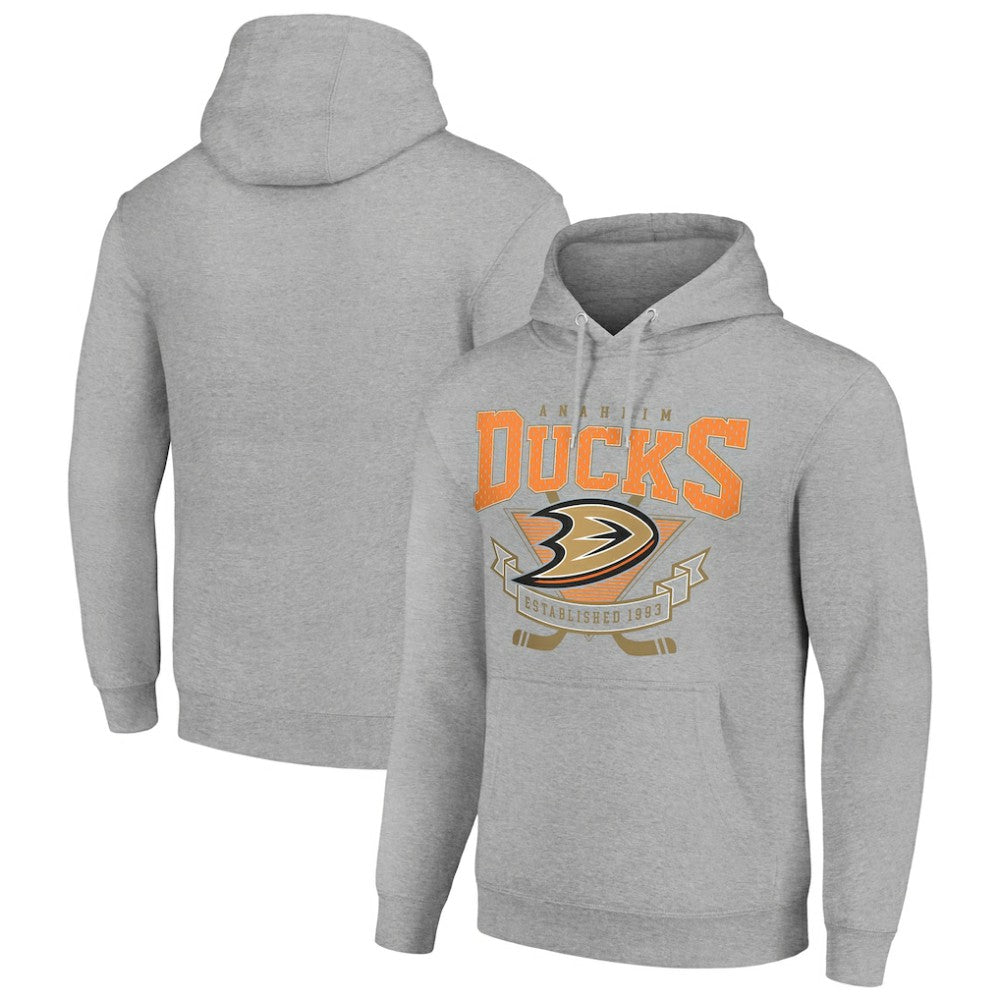 Anaheim Ducks Starter Team Logo Graphic Fleece Tri-Blend Pullover Hoodie On Sale