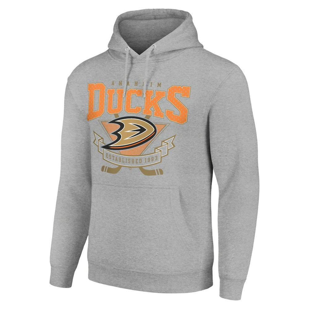 Anaheim Ducks Starter Team Logo Graphic Fleece Tri-Blend Pullover Hoodie On Sale