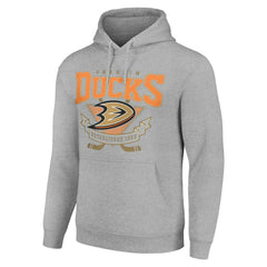 Anaheim Ducks Starter Team Logo Graphic Fleece Tri-Blend Pullover Hoodie On Sale