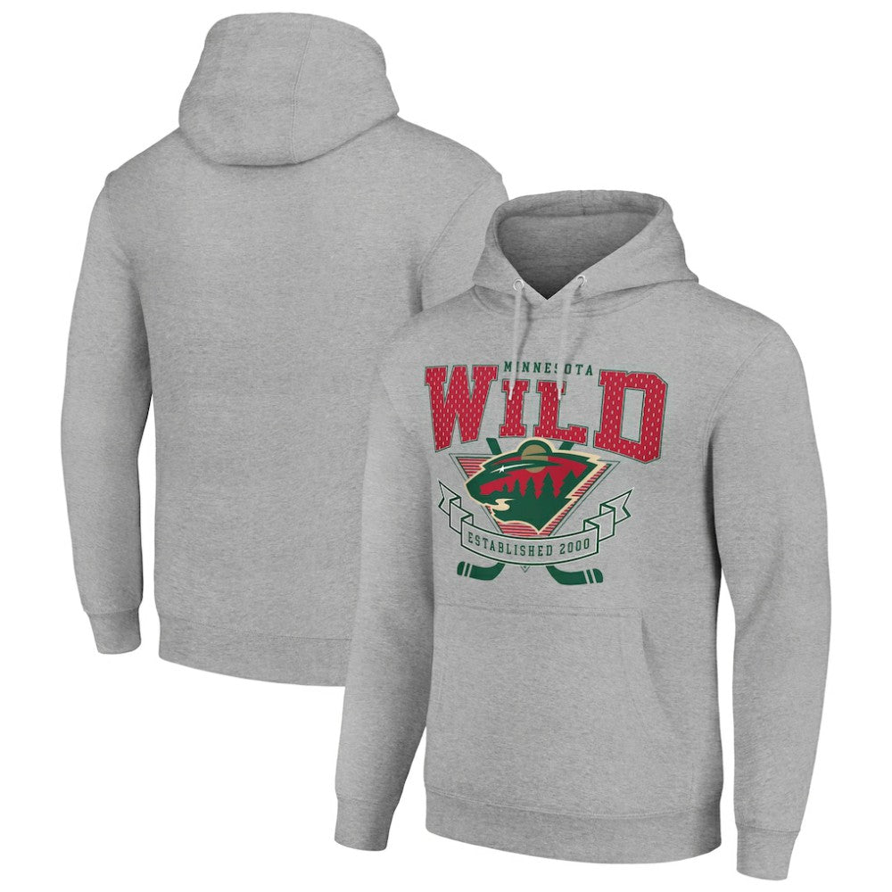 Minnesota Wild Starter Team Logo Graphic Fleece Tri-Blend Pullover Hoodie Online