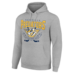 Nashville Predators Starter Team Logo Graphic Fleece Tri-Blend Pullover Hoodie On Sale