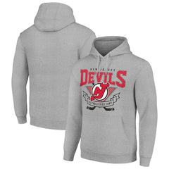 New Jersey Devils Starter Team Logo Graphic Fleece Tri-Blend Pullover Hoodie Outlet