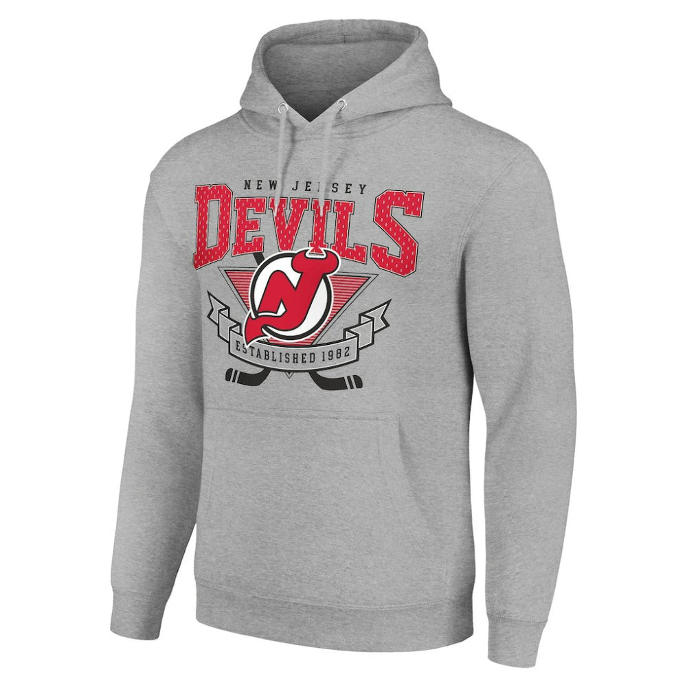 New Jersey Devils Starter Team Logo Graphic Fleece Tri-Blend Pullover Hoodie Outlet