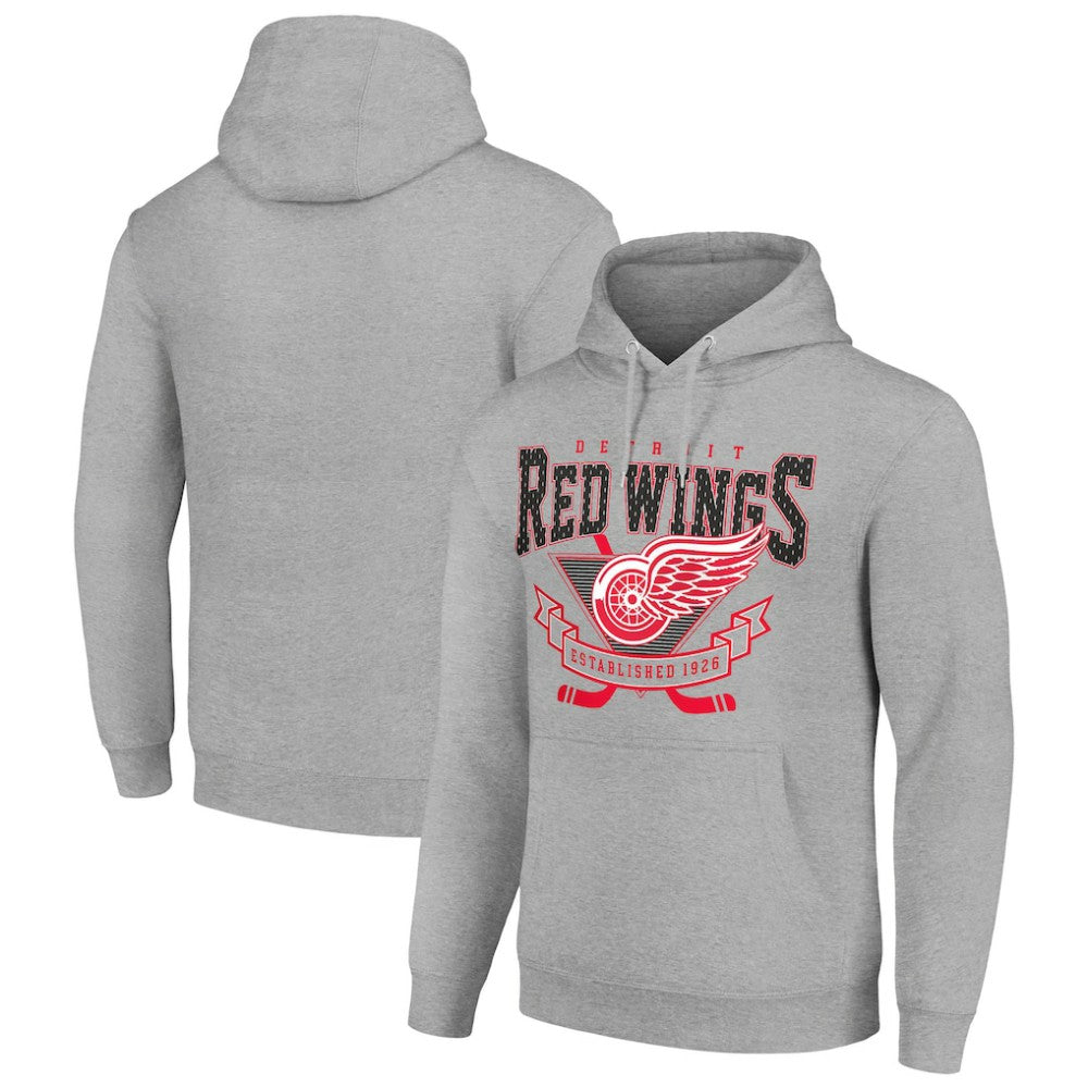Detroit Red Wings Starter Team Logo Graphic Fleece Tri-Blend Pullover Hoodie Online