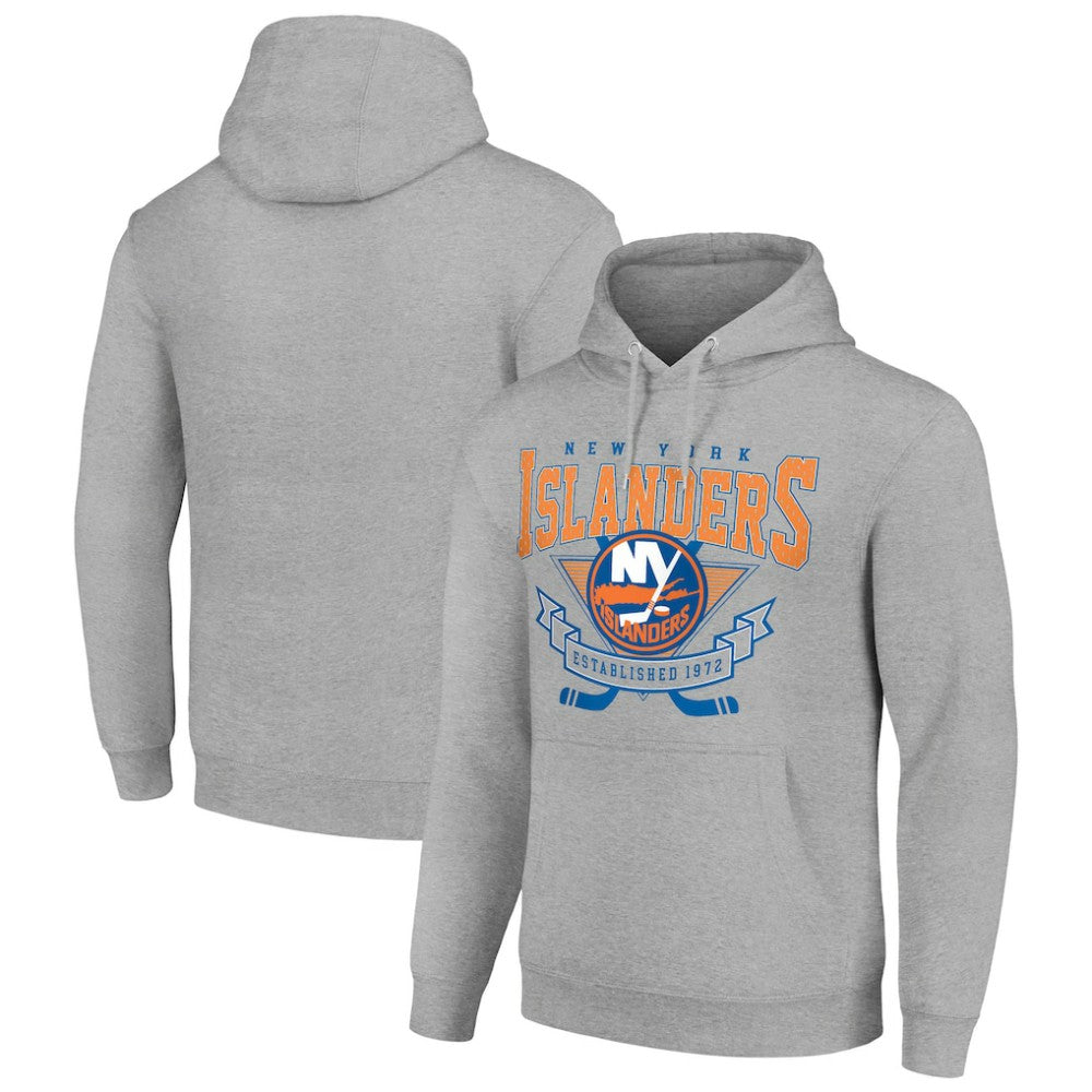 New York Islanders Starter Team Logo Graphic Fleece Tri-Blend Pullover Hoodie Outlet