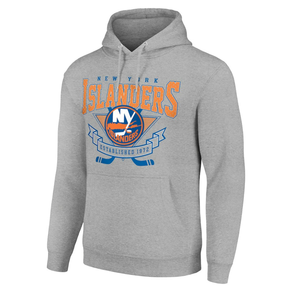 New York Islanders Starter Team Logo Graphic Fleece Tri-Blend Pullover Hoodie Outlet
