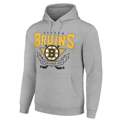 Boston Bruins Starter Team Logo Graphic Fleece Tri-Blend Pullover Hoodie For Sale