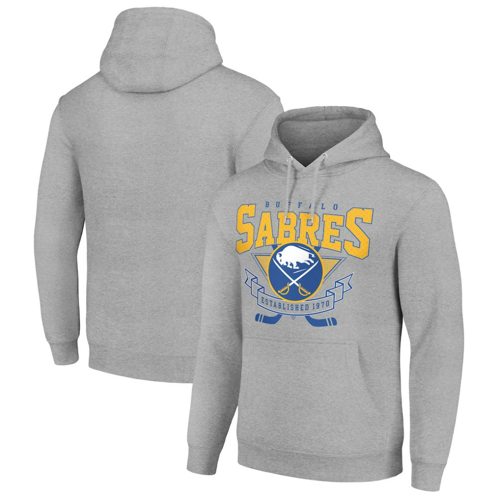 Buffalo Sabres Starter Team Logo Graphic Fleece Tri-Blend Pullover Hoodie On Sale