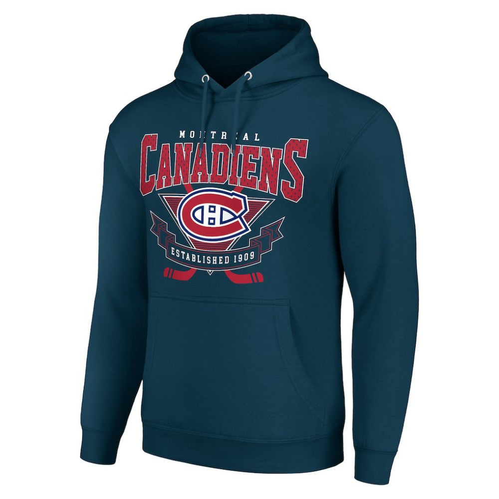 Montreal Canadiens Starter Team Logo Graphic Fleece Tri-Blend Pullover Hoodie For Sale