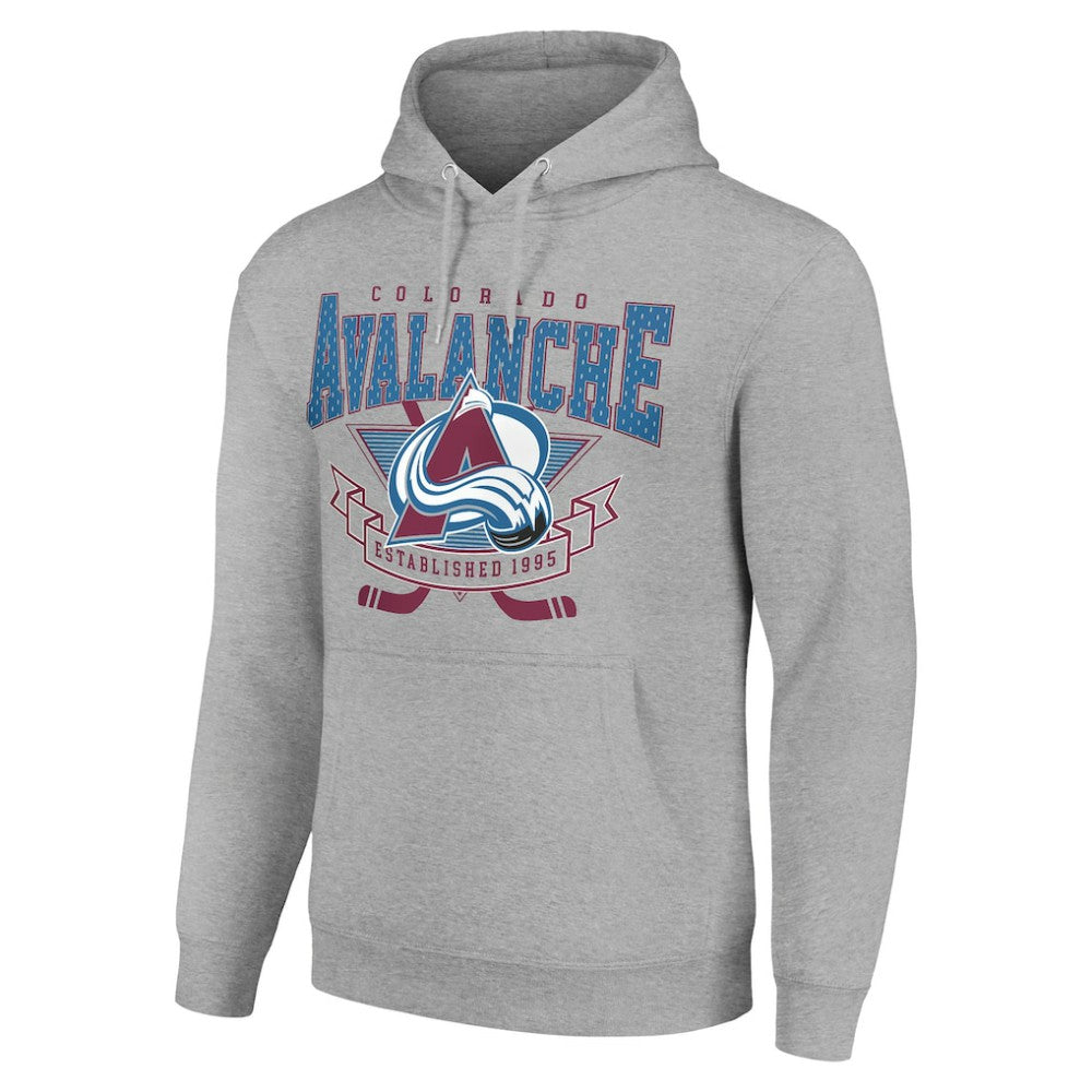 Colorado Avalanche Starter Team Logo Graphic Fleece Tri-Blend Pullover Hoodie On Sale