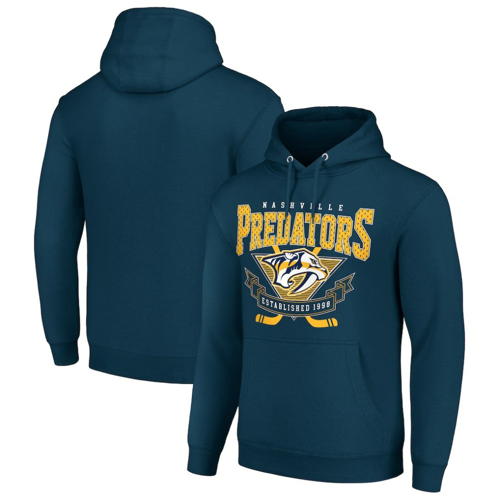 Nashville Predators Starter Team Logo Graphic Fleece Tri-Blend Pullover Hoodie For Sale