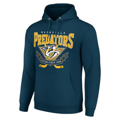Nashville Predators Starter Team Logo Graphic Fleece Tri-Blend Pullover Hoodie For Sale
