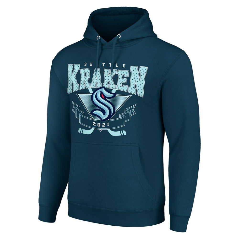 Seattle Kraken Starter Team Logo Graphic Fleece Tri-Blend Pullover Hoodie Sale