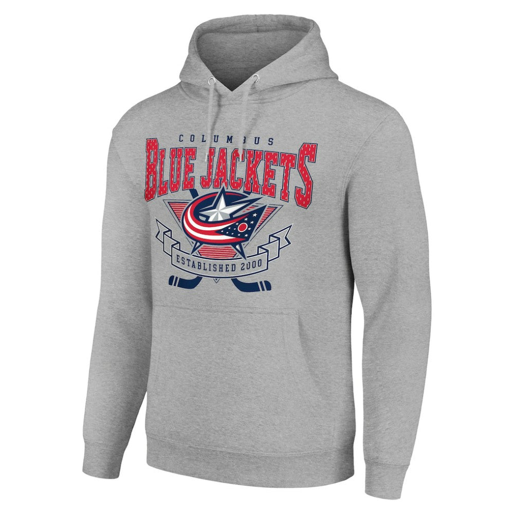 Columbus Blue Jackets Starter Team Logo Graphic Fleece Tri-Blend Pullover Hoodie Outlet