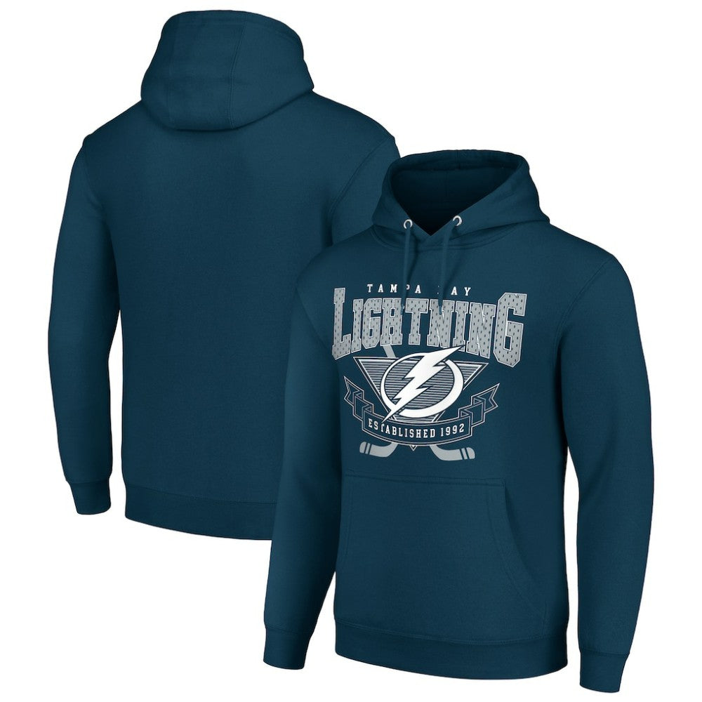 Tampa Bay Lightning Starter Team Logo Graphic Fleece Tri-Blend Pullover Hoodie For Sale