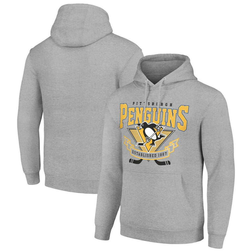 Pittsburgh Penguins Starter Team Logo Graphic Fleece Tri-Blend Pullover Hoodie On Sale