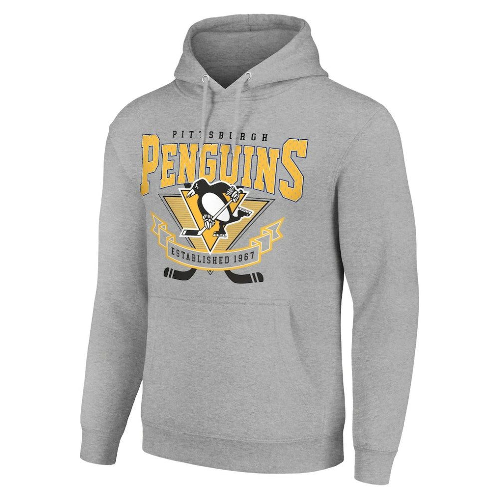 Pittsburgh Penguins Starter Team Logo Graphic Fleece Tri-Blend Pullover Hoodie On Sale
