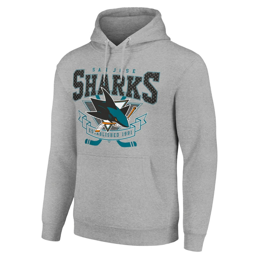 San Jose Sharks Starter Team Logo Graphic Fleece Tri-Blend Pullover Hoodie Discount