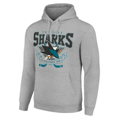 San Jose Sharks Starter Team Logo Graphic Fleece Tri-Blend Pullover Hoodie Discount