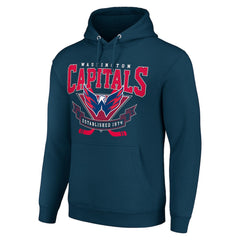 Washington Capitals Starter Team Logo Graphic Fleece Tri-Blend Pullover Hoodie For Sale