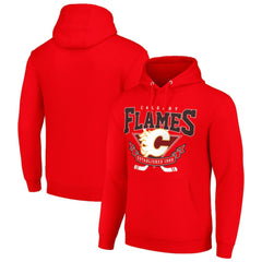 Calgary Flames Starter Team Logo Graphic Fleece Tri-Blend Pullover Hoodie Sale