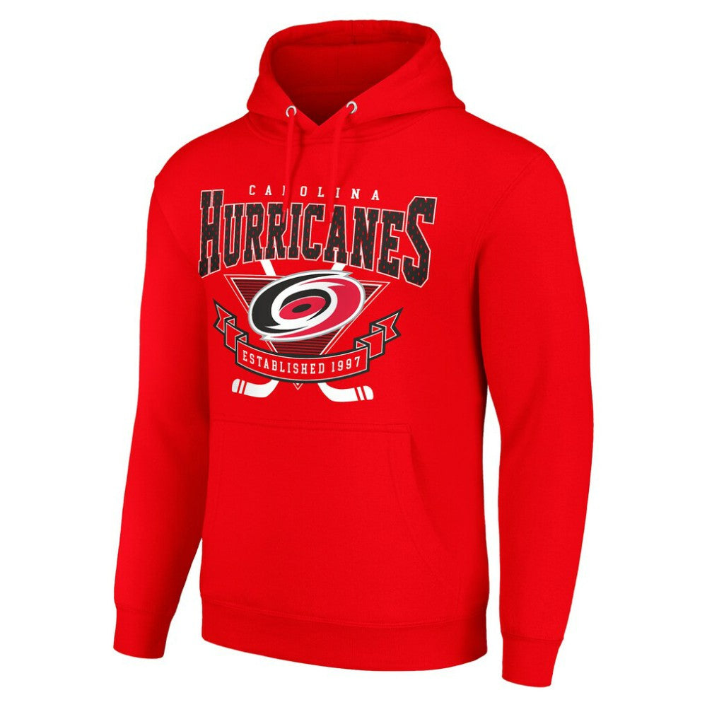 Carolina Hurricanes Starter Team Logo Graphic Fleece Tri-Blend Pullover Hoodie Outlet