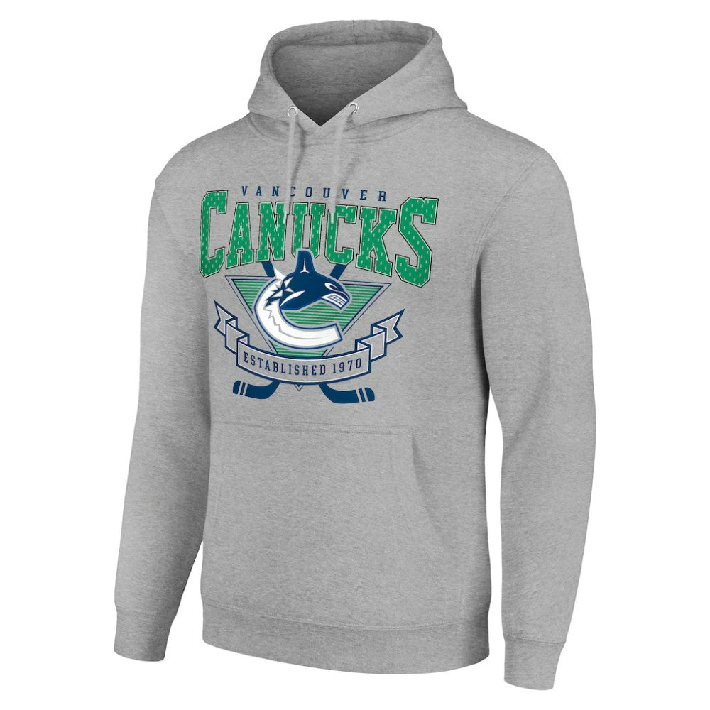 Vancouver Canucks Starter Team Logo Graphic Fleece Tri-Blend Pullover Hoodie Outlet