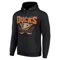 Anaheim Ducks Starter Team Logo Graphic Fleece Tri-Blend Pullover Hoodie Outlet