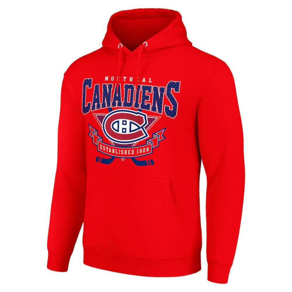 Montreal Canadiens Starter Team Logo Graphic Fleece Tri-Blend Pullover Hoodie Discount
