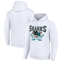 San Jose Sharks Starter Team Logo Graphic Fleece Tri-Blend Pullover Hoodie Discount