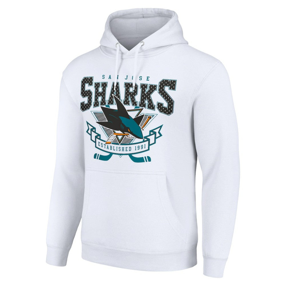 San Jose Sharks Starter Team Logo Graphic Fleece Tri-Blend Pullover Hoodie Discount