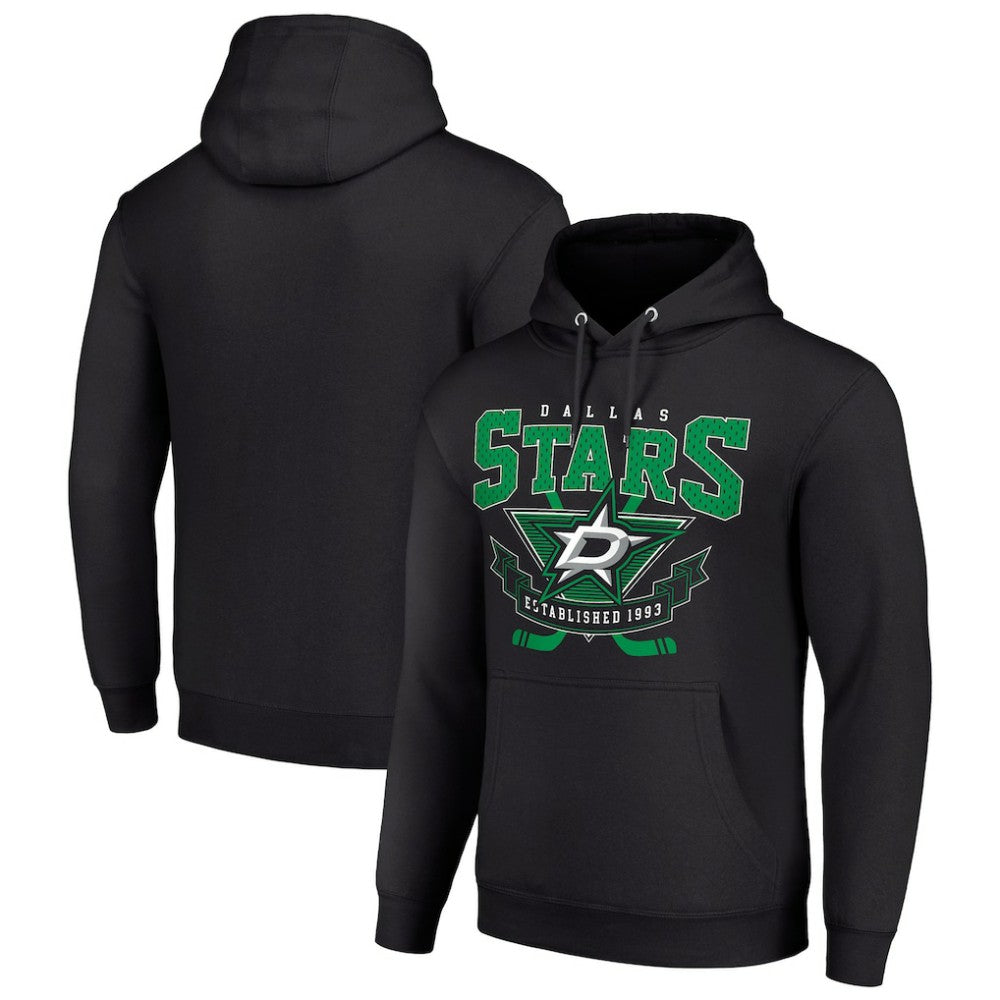 Dallas Stars Starter Team Logo Graphic Fleece Tri-Blend Pullover Hoodie For Sale