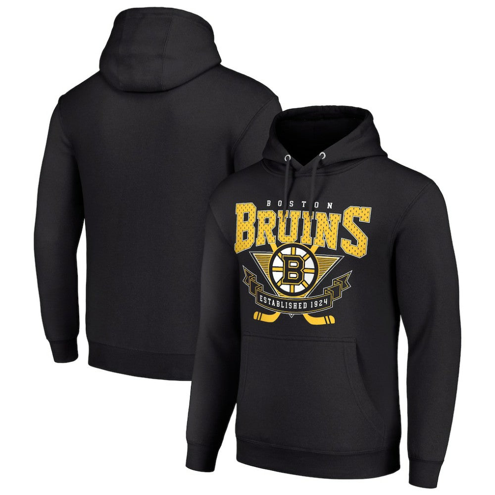Boston Bruins Starter Team Logo Graphic Fleece Tri-Blend Pullover Hoodie Online
