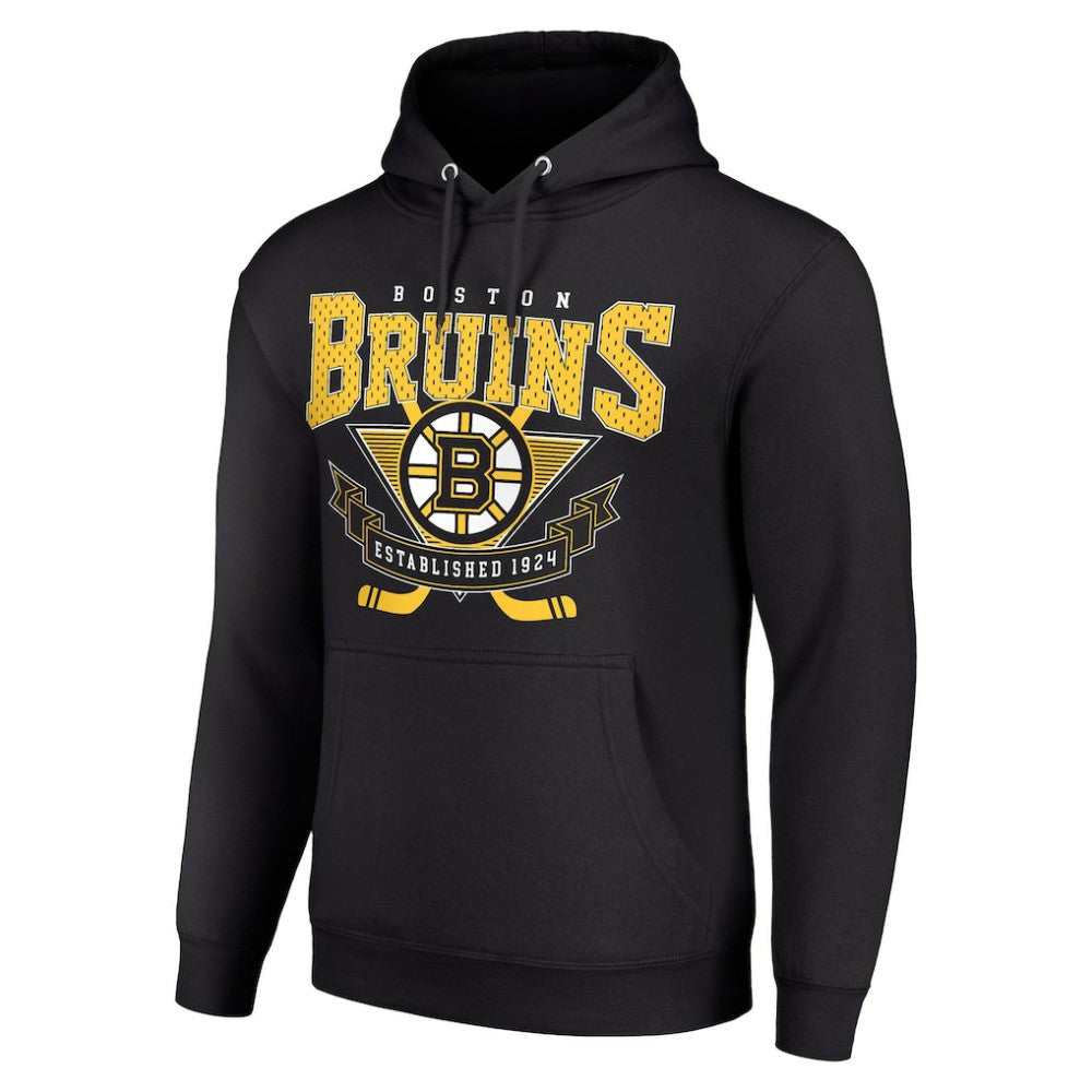 Boston Bruins Starter Team Logo Graphic Fleece Tri-Blend Pullover Hoodie Online