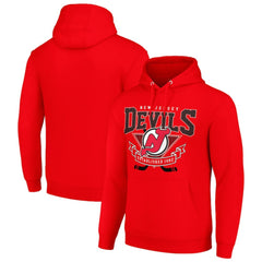 New Jersey Devils Starter Team Logo Graphic Fleece Tri-Blend Pullover Hoodie Sale