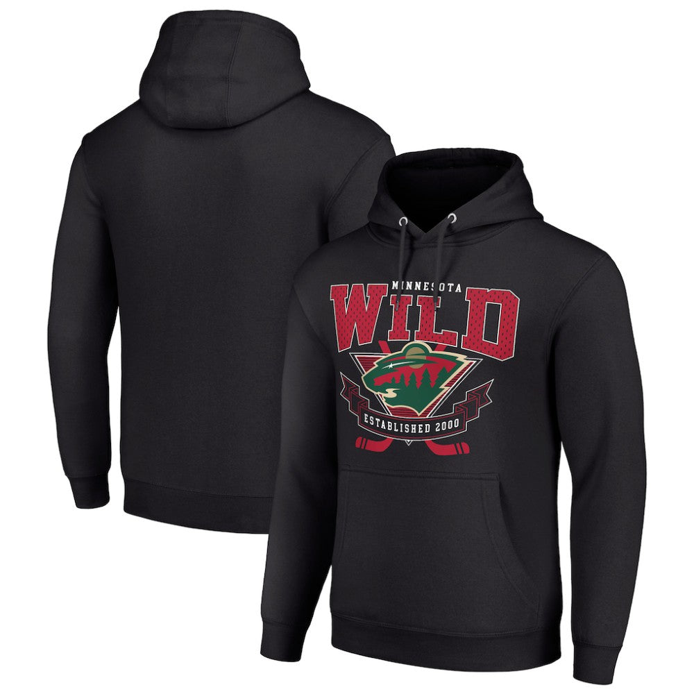 Minnesota Wild Starter Team Logo Graphic Fleece Tri-Blend Pullover Hoodie For Sale