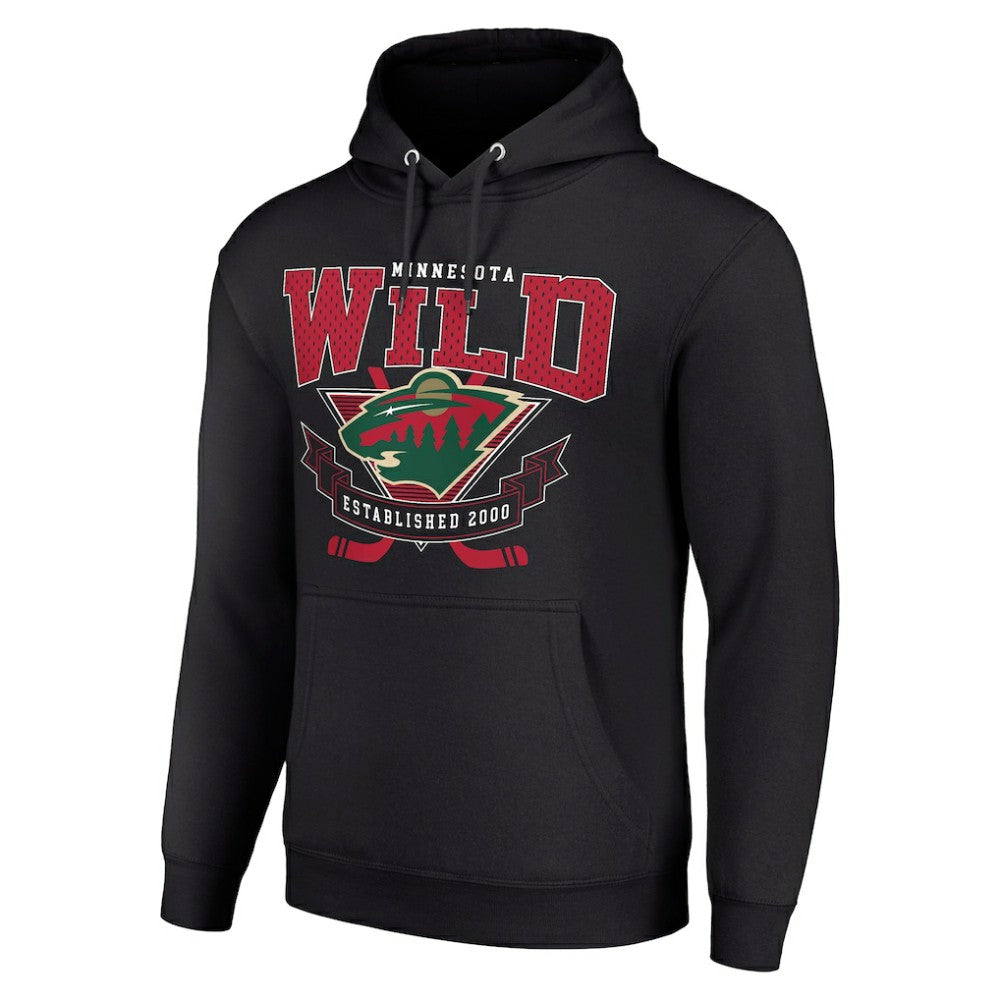 Minnesota Wild Starter Team Logo Graphic Fleece Tri-Blend Pullover Hoodie For Sale