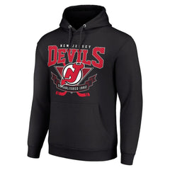 New Jersey Devils Starter Team Logo Graphic Fleece Tri-Blend Pullover Hoodie On Sale