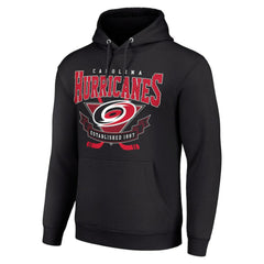 Carolina Hurricanes Starter Team Logo Graphic Fleece Tri-Blend Pullover Hoodie Outlet
