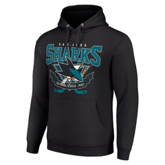 San Jose Sharks Starter Team Logo Graphic Fleece Tri-Blend Pullover Hoodie Outlet